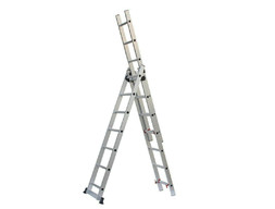 Трехсекционная универсальная алюминиевая лестница Алюмет 3×9